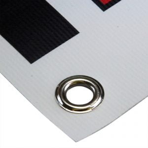 PVC Werbebanner 4x1 Meter inkl. Druck und Ösen, 4-farbig 510g