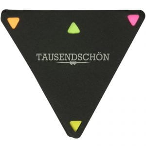 Haftnotizblock TRIANGLE  3-eckig mit 1-farbigem Druck
