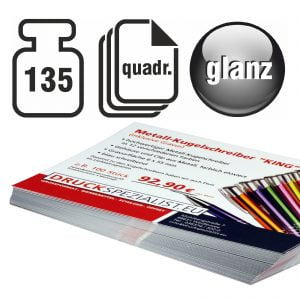 Flyer Quadrat 135g beidseitig 4/4 glänzend