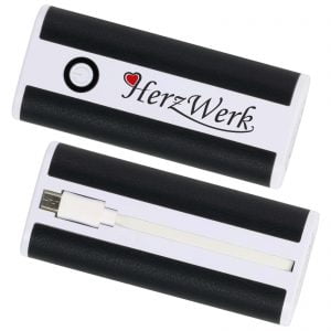 Powerbank Moritz 5200mAh Ökoleder mit 4-Farb Fotodruck Druck Namen