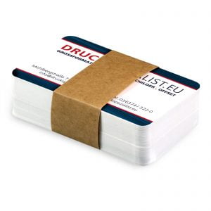 Visitenkarten Leinenstruktur StructurCard beidseitig 4-farbig bedruckt