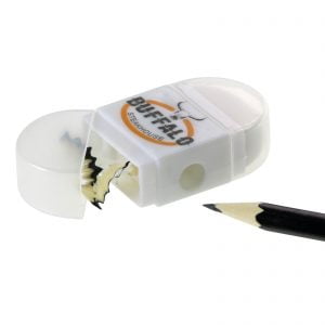 Bleistiftspitzer mit Radiergummi 4-farbiger Druck mit Werbung Logo
