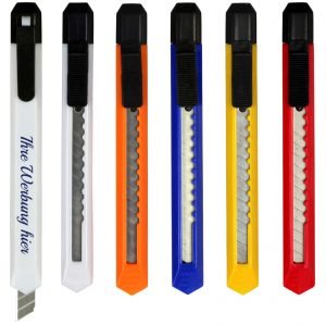 Papiermesser Kartonmesser Cutter schlank mit Druck 1-farbig