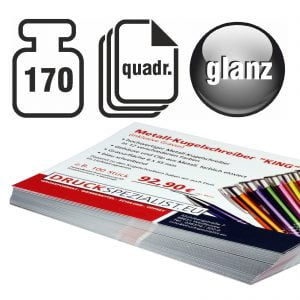 Flyer Quadrat 170g beidseitig 4/4 glänzend