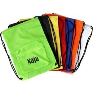 Sportbeutel FREJA Kinder Turnbeutel Gymbag mit Namen Text bedruckt